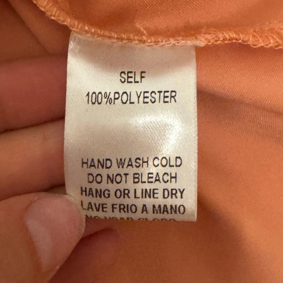 Easel Los Angeles Satin Button Down Blouse Size Small in Burnt Orange - Picture 6 of 8